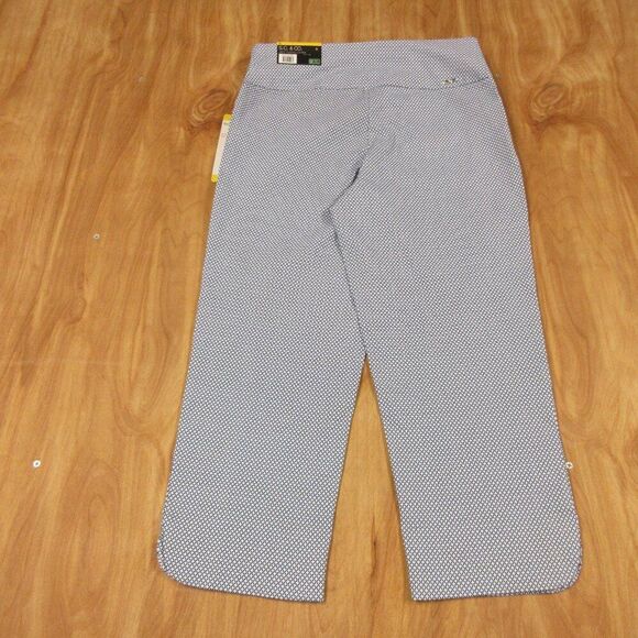 S.C.‎ & CO. 360 Degree Tummy Control Capri Pants Sz 6 Blue Geo Print Skimmer NWT - Picture 10 of 12